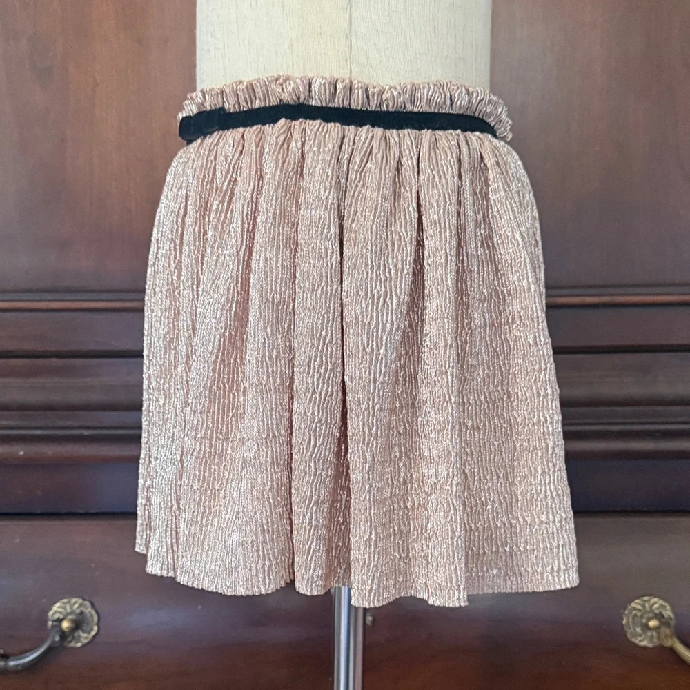 Kate Spade Girls 3T Rose Gold Metallic Party Skirt Holiday Special Occasion